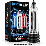 Bathmate HydroMax X20 water vacuum pump with product packaging