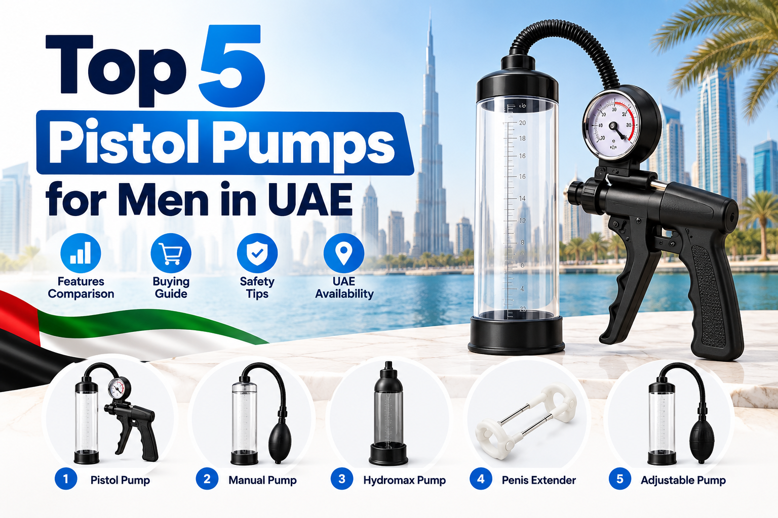 Top 5 Pistol Pumps for Men in UAE